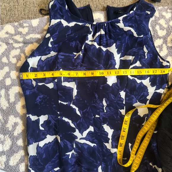 Talbots Navy Floral Midi Dress - Picture 9 of 9